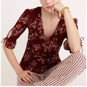 Madewell | Butterfly Sanctuary Tie Sleeve Wrap Top